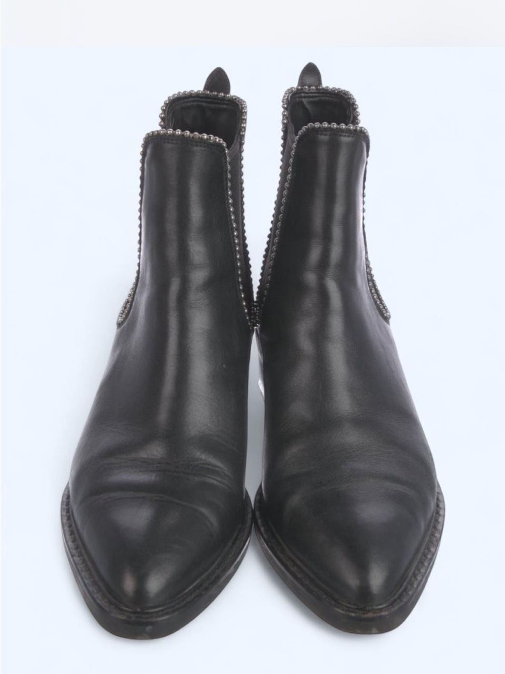 Coach Black Leather Studded Chelsea Ankle Boots - Picture 2 of 6